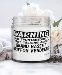 Grand Basset Griffon Vendeen Candle May Spontaneously Start Talking About Grand Basset Griffon Vendeens 9oz Vanilla Scented Candles Soy Wax