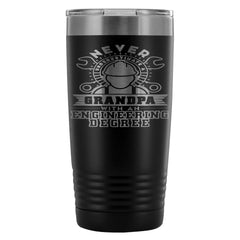 Grandpa Engineer Travel Mug Never Underestimate A 20oz Stainless Steel Tumbler