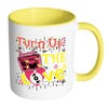 Graphic Music Mug Turn Up The Love White 11oz Accent Coffee Mugs
