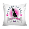 Graphic Pillow Cover Boxer Mom