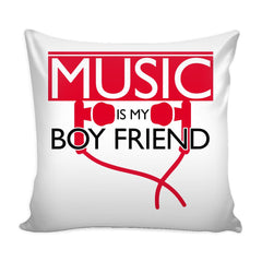 Graphic Pillow Cover Music Is My Boyfriend