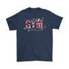 Graphic Typographic Gym Workout Shirt Gym Word Cloud Gildan Mens T-Shirt