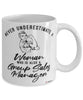 Group Sales Manager Mug Never Underestimate A Woman Who Is Also A Group Sales Manager Coffee Cup White