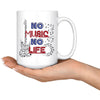 Guitarist Guitar Music Mug No Music No Life 15oz White Coffee Mugs