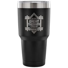 Gym Fitness Coffee Travel Mug Therapy Session 30 oz Stainless Steel Tumbler