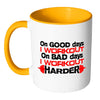 Gym Mug On Good Days I Workout On Bad Days White 11oz Accent Coffee Mugs