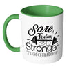 Gym Mug Sore Today Stronger Tomorrow White 11oz Accent Coffee Mugs