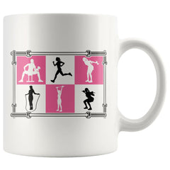 Gym Workout Mug Fitness Moves 11oz White Coffee Mugs