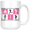 Gym Workout Mug Fitness Moves 15oz White Coffee Mugs