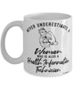 Health Information Technician Mug Never Underestimate A Woman Who Is Also A Health Information Tech Coffee Cup White