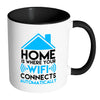 Home Is Where Your WiFi Connects Automatically White 11oz Accent Coffee Mugs