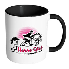 Horse Mug Horse Girl White 11oz Accent Coffee Mugs