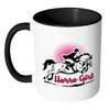 Horse Mug Horse Girl White 11oz Accent Coffee Mugs