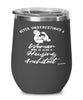 Housing Architect Wine Glass Never Underestimate A Woman Who Is Also A Housing Architect 12oz Stainless Steel Black