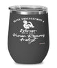 Human Resources Analyst Wine Glass Never Underestimate A Woman Who Is Also A Human Resources Analyst 12oz Stainless Steel Black