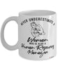 Human Resources Manager Mug Never Underestimate A Woman Who Is Also A Human Resources Manager Coffee Cup White