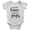 I'm Going Home To Meet My Pups Baby Bodysuit