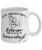 Immunologist Mug Never Underestimate A Woman Who Is Also An Immunologist Coffee Cup White