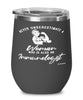 Immunologist Wine Glass Never Underestimate A Woman Who Is Also An Immunologist 12oz Stainless Steel Black