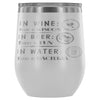 In Wine There Is Wisdom In Beer There is Fun 12 oz Stainless Steel Wine Tumbler