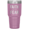 Inspirational Tumbler Faith Over Fear Laser Etched 30oz Stainless Steel Tumbler