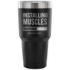 Insulated Coffee Gym Travel Mug Installing Muscles 30 oz Stainless Steel Tumbler