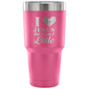 Insulated Travel Mug Love Jesus But Cuss A Little 30 oz Stainless Steel Tumbler