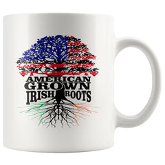 Irish American Mug American Grown Irish Roots 11oz White Coffee Mugs