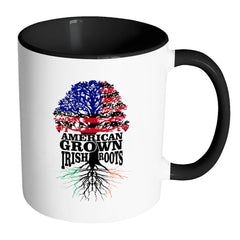 Irish American Mug American Grown Irish Roots White 11oz Accent Coffee Mugs