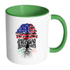 Irish American Mug American Grown Irish Roots White 11oz Accent Coffee Mugs