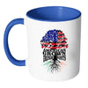 Irish American Mug American Grown Irish Roots White 11oz Accent Coffee Mugs