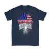 Irish American Shirt American Grown Irish Roots Gildan Womens T-Shirt