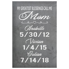 Jose L Personalized Mothers Day Gift Canvas Print My Greatest Blessings Call Me Mom