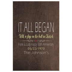 Judy J Custom Couples Wedding Anniversary Date Where It All Began Personalized Canvas Print