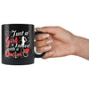 Just A Girl In Love With A Doctor 11oz Black Coffee Mugs