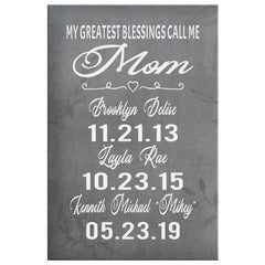 kHolmes Personalized Mothers Day Gift Canvas Print My Greatest Blessings Call Me Mom