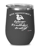 Knowledge Analyst Wine Glass Never Underestimate A Woman Who Is Also A Knowledge Analyst 12oz Stainless Steel Black