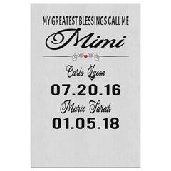 KPodenski Personalized Mothers Day Gift Canvas Print My Greatest Blessings Call Me Mom
