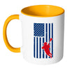 Lacrosse Mug Lacrosse Flag White 11oz Accent Coffee Mugs