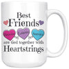 Lauren I Personalized Best Friends Mug Tied Together With Heartstrings Custom 15oz Mugs