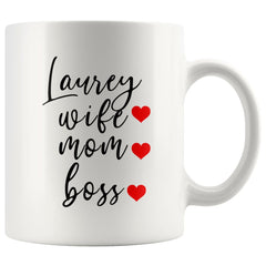 Laurey Wife Mom Boss 11oz White Coffee Mug