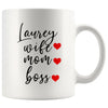 Laurey Wife Mom Boss 11oz White Coffee Mug