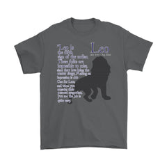 Leo Astrology Shirt Leo Is The Fifth Sign Of The Zodiac Gildan Mens T-Shirt