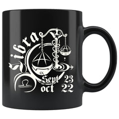 Libra Zodiac Astrology Mug Sept 23 Oct 22 11oz Black Coffee Mugs