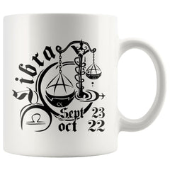 Libra Zodiac Astrology Mug Sept 23 Oct 22 11oz White Coffee Mugs