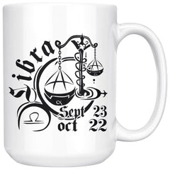 Libra Zodiac Astrology Mug Sept 23 Oct 22 15oz White Coffee Mugs