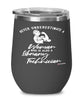 Library Technician Wine Glass Never Underestimate A Woman Who Is Also A Library Tech 12oz Stainless Steel Black