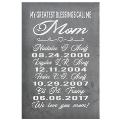 LTramp Personalized Mothers Day Gift for Mom from Daughter Son Canvas Print My Greatest Blessings Call me Mom