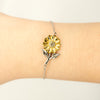 To My Little Sister Sunflower Bracelet, I'm your unwavering supporter, Supporting Inspirational Gifts for Little Sister from Brother