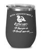 Marine Mechanic Wine Glass Never Underestimate A Woman Who Is Also A Marine Mechanic 12oz Stainless Steel Black